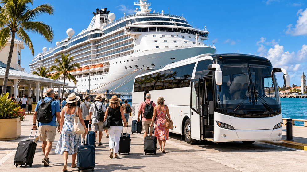 Cruise group coach service in Barbados